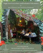 Flyer for June 20th exhibit (featuring fairy house)