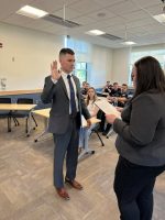 Lindberg sworn in as Probationary officer (from Facebook)