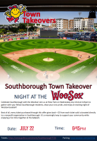 Town Takeover WooSox flyer