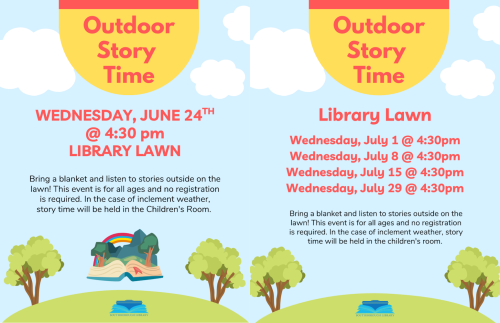Outdoor story time flyers 