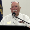 Commander Whynot response to being honored on Memorial Day 2026 (photo by Beth Melo)