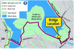 footbridge location from Trails Committee materials